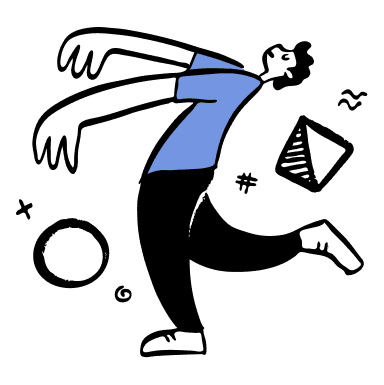 Person walking like a zombie